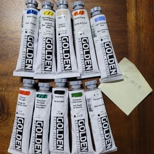 Golden Heavy Body Acrylic Professional Paint 2oz. Lot of 12 Assorted Colors New